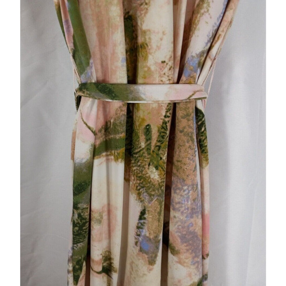 Vera Wang Simply Vera Flowy Slip Dress Pleated Front Sleeveless Floral Sz PM - Picture 6 of 9